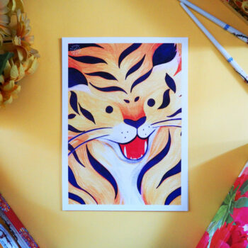 Print A4 - Le Tigre qui Rugit - La Griffe de Maho