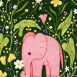 Illustration - Le Petit Éléphant Rose