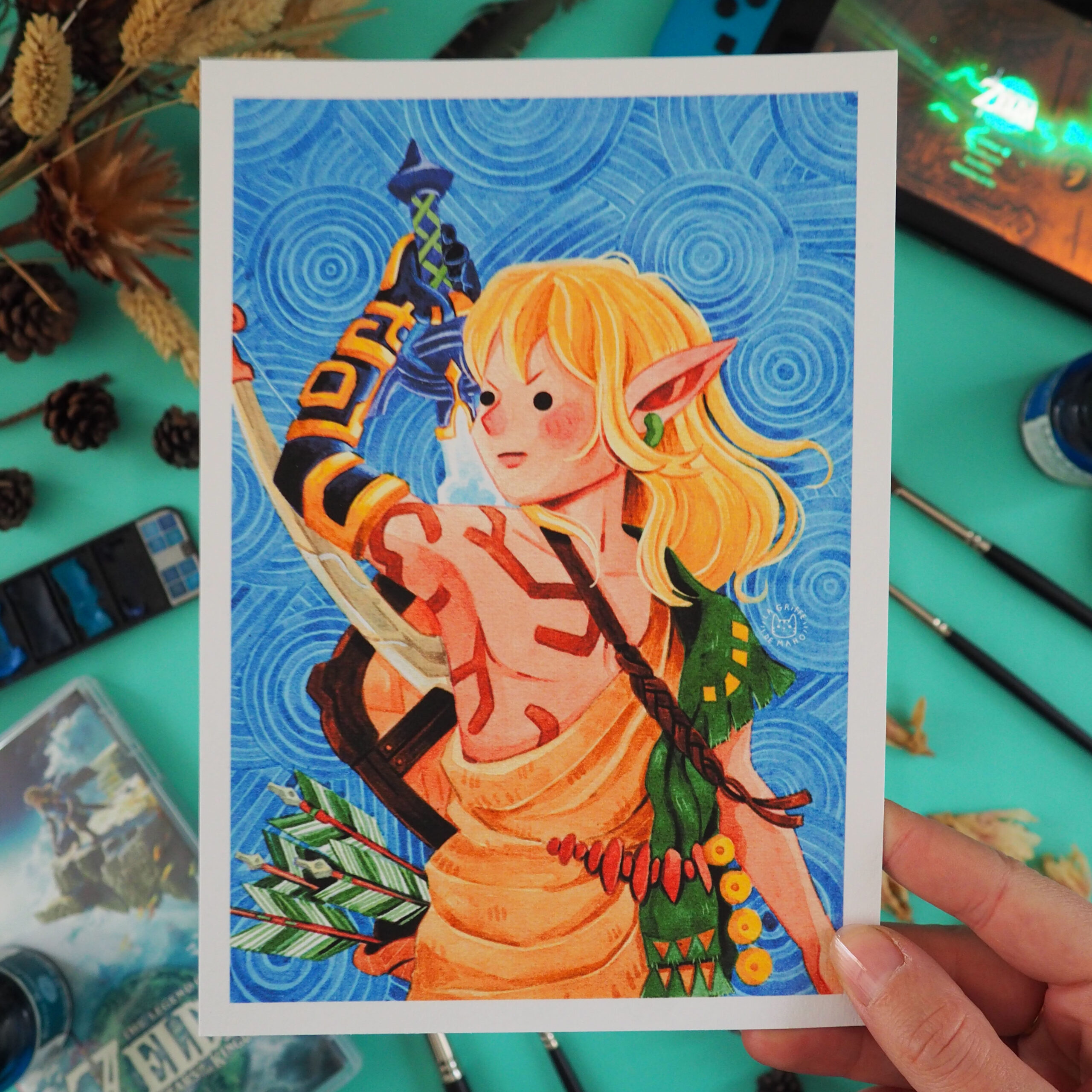 Illustration Link Zelda TOTK La Griffe De Maho Illustration Link Zelda TOTK La Griffe De Maho