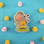 Sticker à paillettes - Griotte