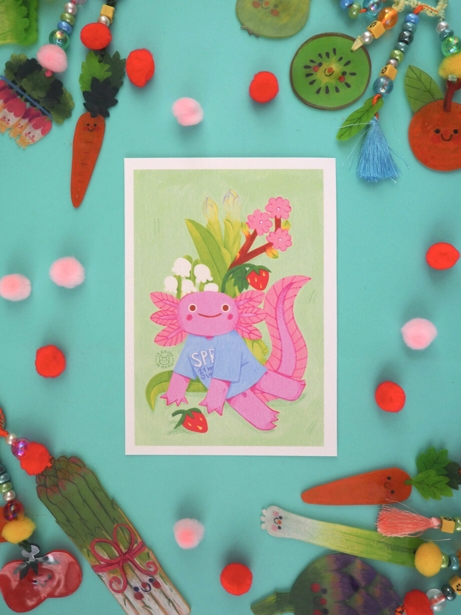 Illustration - Axolotl de Printemps