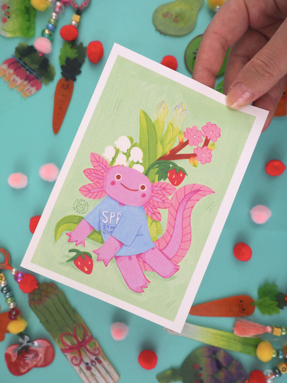 Illustration - Axolotl de Printemps