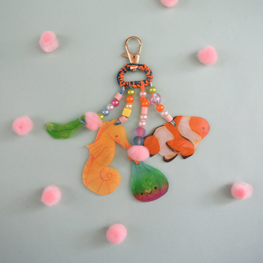 Babiole de sac - Hippocampe, poisson clown et figue