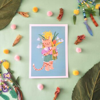 Illustration - Maho et son bouquet de printemps