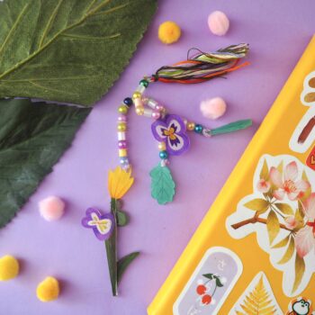 Marque-Page - Jonquille et Pensées