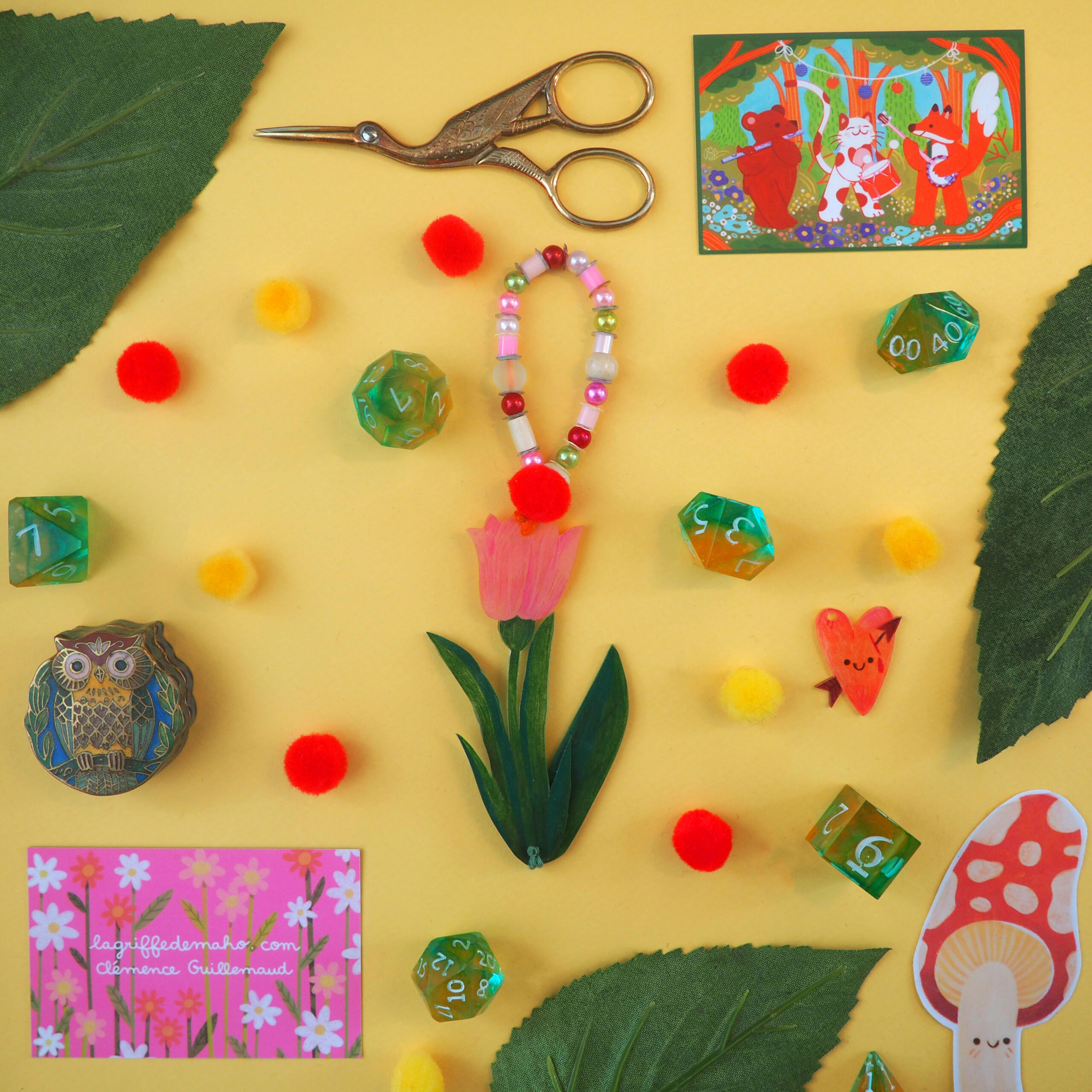 Décoration à suspendre - Fleur à longues feuilles